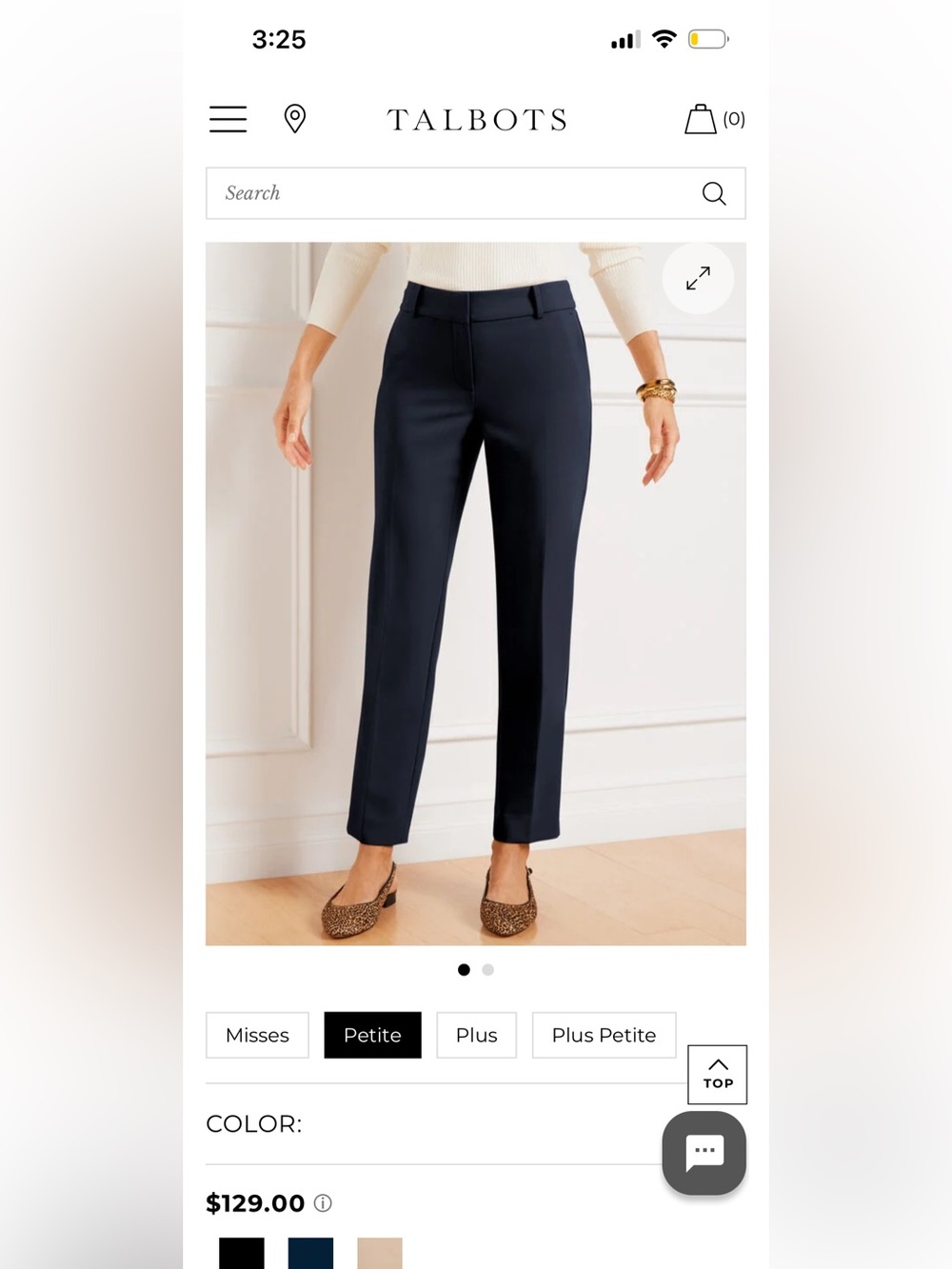 Talbots | Hampshire Straight Ankle Black Pants